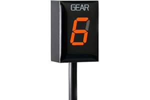 Heigoal Indicatore di marcia Moto per Yamaha impermeabile Display a LED ECU Plug (Arancione)