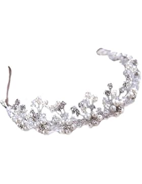 Tiara Diadem Blumen Krone Krönchen Strass Haarschmuck Stirnschmuck Blüten Braut Hochzeit