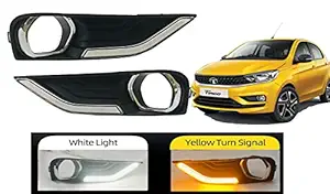 Autofasters Car Daytime Running Light with Turn Indicator For Tata Tiago 2020