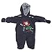 Baby Boys Beep Beep Dog All In One Hooded Winter Snowsuit (3-6 Months) (Navy)