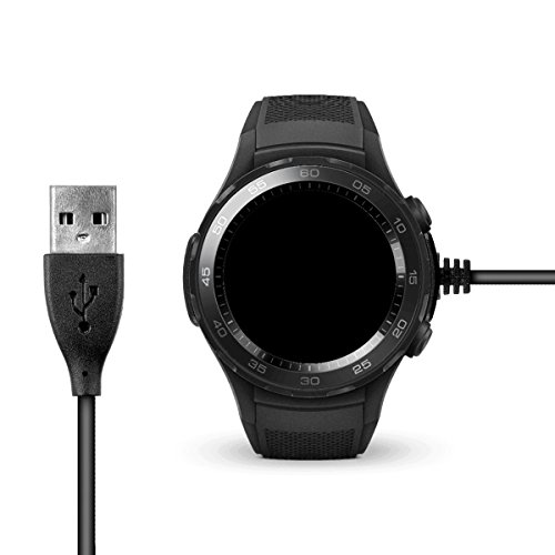 kwmobile USB Ladekabel für Huawei Watch 2 – Ersatzkabel für Sport Armband in Schwarz - 4