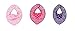 Pippi Set of 3 Triangular Neckerchiefs for Babies - Paisley Pink, Pink and Purple