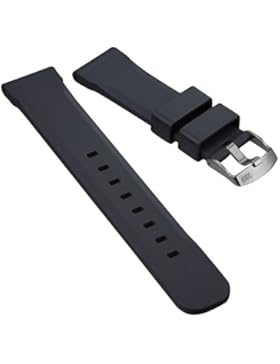 Uhrenarmband ZULUDIVER 317 von Bonetto Cinturini Italienisch hochwertigem Gummi Grau 22mm