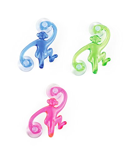 Preisvergleich Produktbild Outlook Design Italia VHB0D00100 Monkey 3er Set Haken Handtuchhaken Mit Saugnäpfe