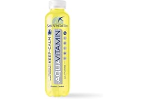 San Benedetto Aquavitamin KEEP-CALM Gusto Cedro, Bevanda con alto contenuto di Vitamina C, Vitamine in Acqua Minerale, 12x400ml