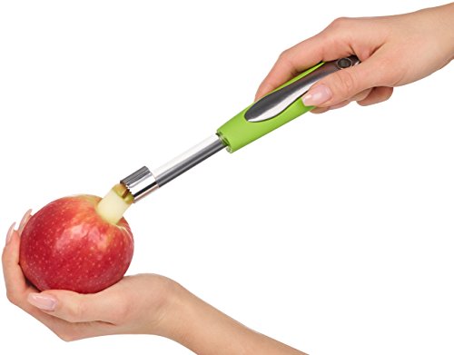 Apfelschneider aus rostfreiem Edelstahl mit Entkerner von KHP Professional, Obstschneider, Birnenschneider, Apfelausstecher, Birnenteiler, Aptelteiler, Apfelentkerner, Äpfel und Birnen entkernen oder schneiden - 6