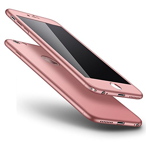 360 Grad Hülle Kompatibel mit iPhone 8 Plus - Komplettschutz Rundum Handyhülle Vollschutz Full Body Case Ultra Dünn Vorne und Hinten Beidseitiger Schutzhülle Cover Hart PC Hülle Handytasche,Rose Gold 360 Grad Hülle Kompatibel mit iPhone 8 Plus - Komplettschutz Rundum Handyhülle Vollschutz Full Body Case Ultra Dünn Vorne und Hinten Beidseitiger Schutzhülle Cover Hart PC Hülle Handytasche,Rose Gold