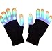 Produktbild 1 Paar LED-Handschuhe, Handschuhe leuchten, blinkende Finger Bunte begeisterte Handschuhe 6 Modi Glow für große Kinder- und Erwachsenenhände