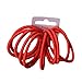 Set of 10 Red Thick Snag Free Endless Hair Elastics Bobbles Hair Bands by Pritties Accessories