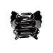 Mytoptrendz® Black Small Butterfly Shaped Hair Claw Clamp Clip With Silver Acrylic Crystal