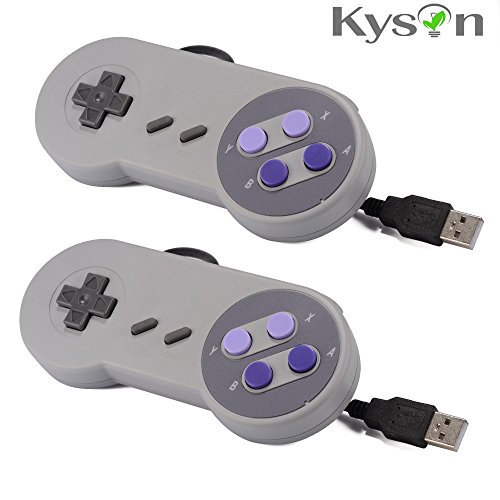 Haichen 2 piezas SNES Classic USB Super Nintendo Game Controller Gamepad Joystick para PC   MAC con Windows