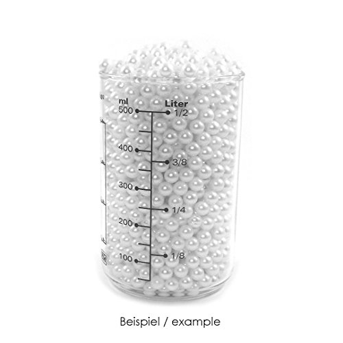 1300 Stück hochwertige nachgebildete lose Perlen Perle Dekoperlen Kunststoffperlen ohne Loch 8mm weiß ivory snow white snowhite - 5
