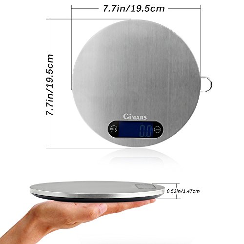 Digitale Küchenwaage, GIMARS Digitalwaage Haushaltswaage mit Haken zum Aufhängung Hohe Präzision auf bis zu 1g ( 5kg Maximalgewicht ) - 4