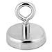 Produktbild Neodym Magnete Angeln Magnete N52 Super Starker Magnet mit Versenktem Loch und Augenschraube 60mm Durchmesser 330LBS(150KG) Zugkraft Topfmagnet Groß für Magnetfischen und Bergung im Fluss