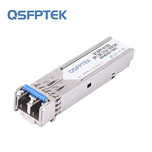 QSFPTEK for Arista SFP-1G-LX Gigabit SFP Module 1000BASE-LX/LH 1310nm 10km DDM Single-Mode LC Mini-GBIC Transceiver