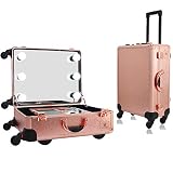 maletin para maquillaje con luz Uso práctico y profesional: Dispone de 6 bombillas LED que se pueden instalar alrededor del espejo incorporado. El espejo con luces de LED que facilita el maquillaje en la oscuridad. Es una parte indispensable para maquillaje profesional