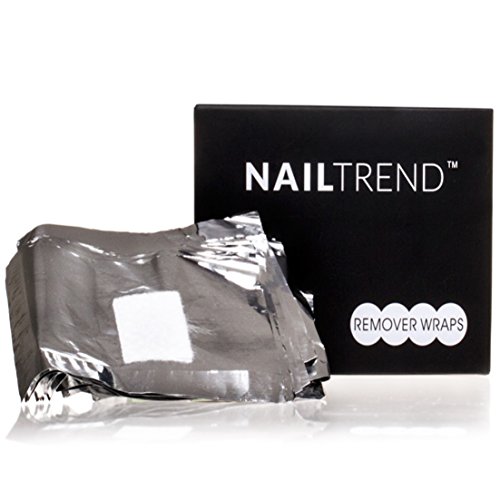 Nail Trend - WRAPS - UV Gel Polish Soak Off Foil Removal / Remover Wraps with Foam Pads, Nail Art, Acrylic, Shellac - 30 Pack