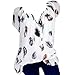 Produktbild AHAYAKU Damen Loose Leisure Kurzarm-T-Shirt mit V-Ausschnitt im Sommer