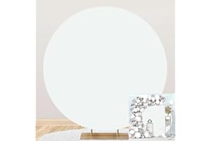SDOTPMT Durchmesser 2m Grau Weiß Runden Hintergrund Stoff Schlicht Einfarbig Kreis Babydusche Glücklich Geburtstagsparty Fotografie Hintergrund Party Zubehör Bogen Banner Studio Requisiten