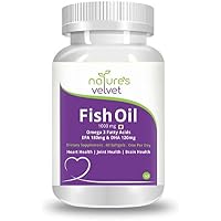 Natures Velvet Lifecare Fish Oil Omega 3, 60 Softgels, 1000Mg, Most Potent With More Omega 3 Content - Pack Of 1