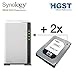 Produktbild SYNOLOGY DiskStation DS216j 16TB NAS-Server 2-Bay + 2x 8TB He8 HUH728080ALE604 HIGH END Festplattenlaufwerke