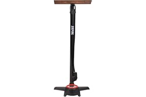 ZEFAL Profil Max FP60 Z-Switch, Pompe A Pied Design Vintage - Poignée en Hêtre - Compatible Valves Presta Schrader Dunlop