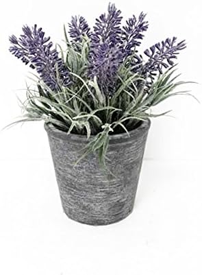 Artificial PVC Flowers Lavender Bouquet in Pot Artificial plant for Home Decor