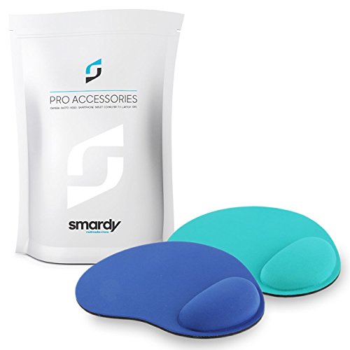 Bundle - 2x Alfombrilla de Rat  n con Reposamu  ecas de espuma - Verde   Azul