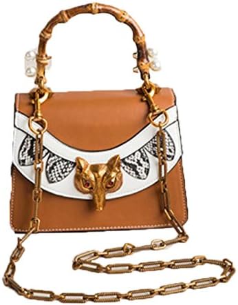 Retro Party Bag Summer Personality Bamboo Wrist Chain Handbag Handbag,Brown-OneSize