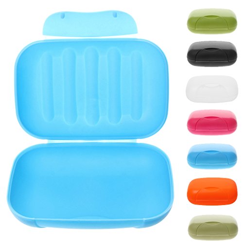 Hohe Qualität Kunststoff Reise Dienstreise Unterwegs- Badzubehör Seifendose Farbe-Wahlbar – Schwarz, 7mm - 6