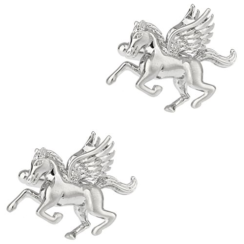 Preisvergleich Produktbild CIFIDET Pferd mit Flügeln Manschettenknöpfe Fashion Herren Hemd Manschettenknöpfe mit Geschenk-Box