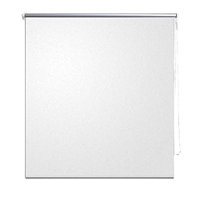 vidaXL Store Enrouleur Occultant 140x175 cm Blanc Fenêtre Chambre à Coucher