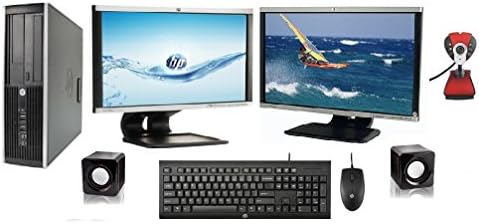 Newly Refurbished Windows 10 Home Office Gaming PC Dual 19" Widescreen Monitors - 1TB 1000GB Storage - 8GB RAM - Dual Core Processor - Dedicated Nvidia GT710 2Gb Graphics Card HDMI - Keyboard Mouse Speakers &amp; Webcam - Multimedia &amp; Gaming Desktop Computer