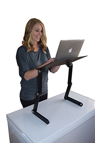 Uncaged Ergonomics WorkEZ Professional Notebook Computer Riser Foldable Lap Desk for Bed and Couch – Black-P schwarz - 8