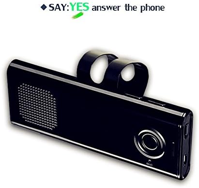 URANT Bluetooth 4.1 Handsfree Car Kit Sun Visor In Car Speakerphone Support GPS, Music, Wireless Hands free Speaker for iPhone, Samsung Smartphones ( SIRI Support, 2 Phones Connect, Auto Connect)