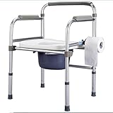 BBIAY El viejo silla La silla Baño de aleación de aluminio de mover la silla a mujeres embarazadas Cómoda silla plegable El baño de las personas con discapacidad. , Photo Color