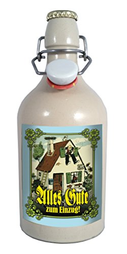 Preisvergleich Produktbild Alles Gute zum Einzug - 0,5 Liter Tonflasche mit Bügelverschluss