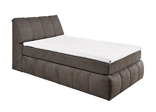 Stella Trading Toledo 2 Boxspringbett 120x200 cm, Stoff, Stone, 235 x 121 x 110 cm