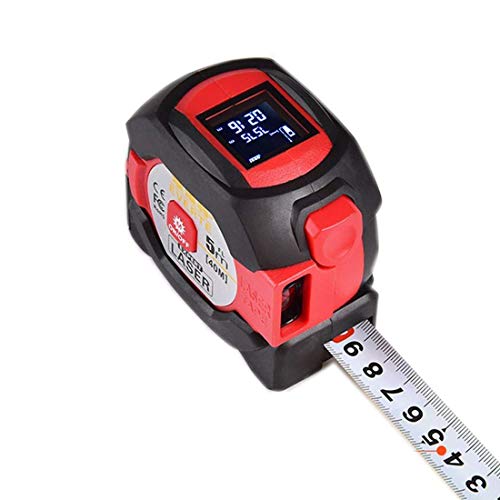 Preisvergleich Produktbild Cacoffay Digitales Maßband Hohe Präzision Elektronisches Maßband Messgerät Infrarot Entfernungsmesser 40 Meter Bandmaß 5 Meter