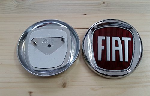 ORNEMENT EMBLEME LOGO FIAT ROUGE 500 Punto Multipla Panda Croma ARRIÈRE 95 MM