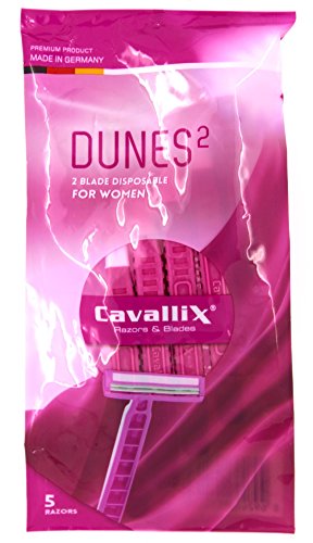 Cavallix Dunes 2 Disposable Razors for Women 5 Pack