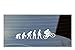Price comparison product image Evolution of man mountain bike car window sticker - White