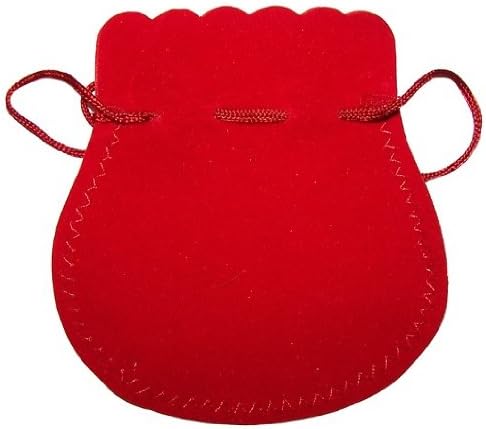 Velvet Drawstring Pouch Red are ideal for our range of stones, jewellery or any small gift item.