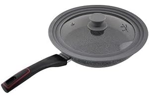 JATA HOGAR T20 - Tapa de vidrio para sartén y microondas. Apta para lavavajillas. Con válvula para salida de vapor. Para 20-22 y 24 cm.