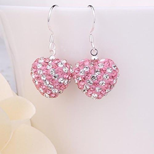 Small and Elegant Heart-shaped Earrings Classic Gold Heart-shaped Earrings / Anti-allergic / Silver Flashing / Diamonds / Hook Earrings,J