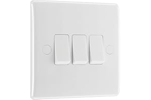 BRITISH GENERAL Nexus 843 - Placca 3 interruttori, 2 bande, 10 A