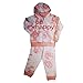 Be Happy Baby Girls Hooded Sweat Suit in Pink Tie Dye 2 Years