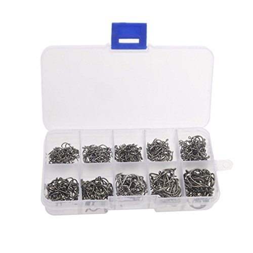 Preisvergleich Produktbild Oyedens 500pcs Kleine Schwarze SüßWasserfische Haken Angelhaken