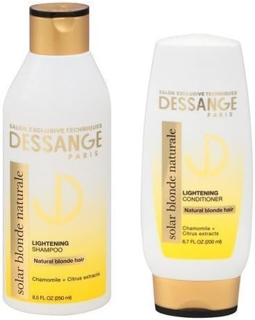 Dessange Paris Solar Blonde Naturale Bundle - Lightening Shampoo- 8.5 Oz and Lightening Conditioner- 6.7 Oz (Bundle of 2 Items) by Dessange Paris