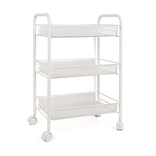 HOMFA Küchenwagen Servierwagen Küchenrollwagen mit Rollen Platzsparend